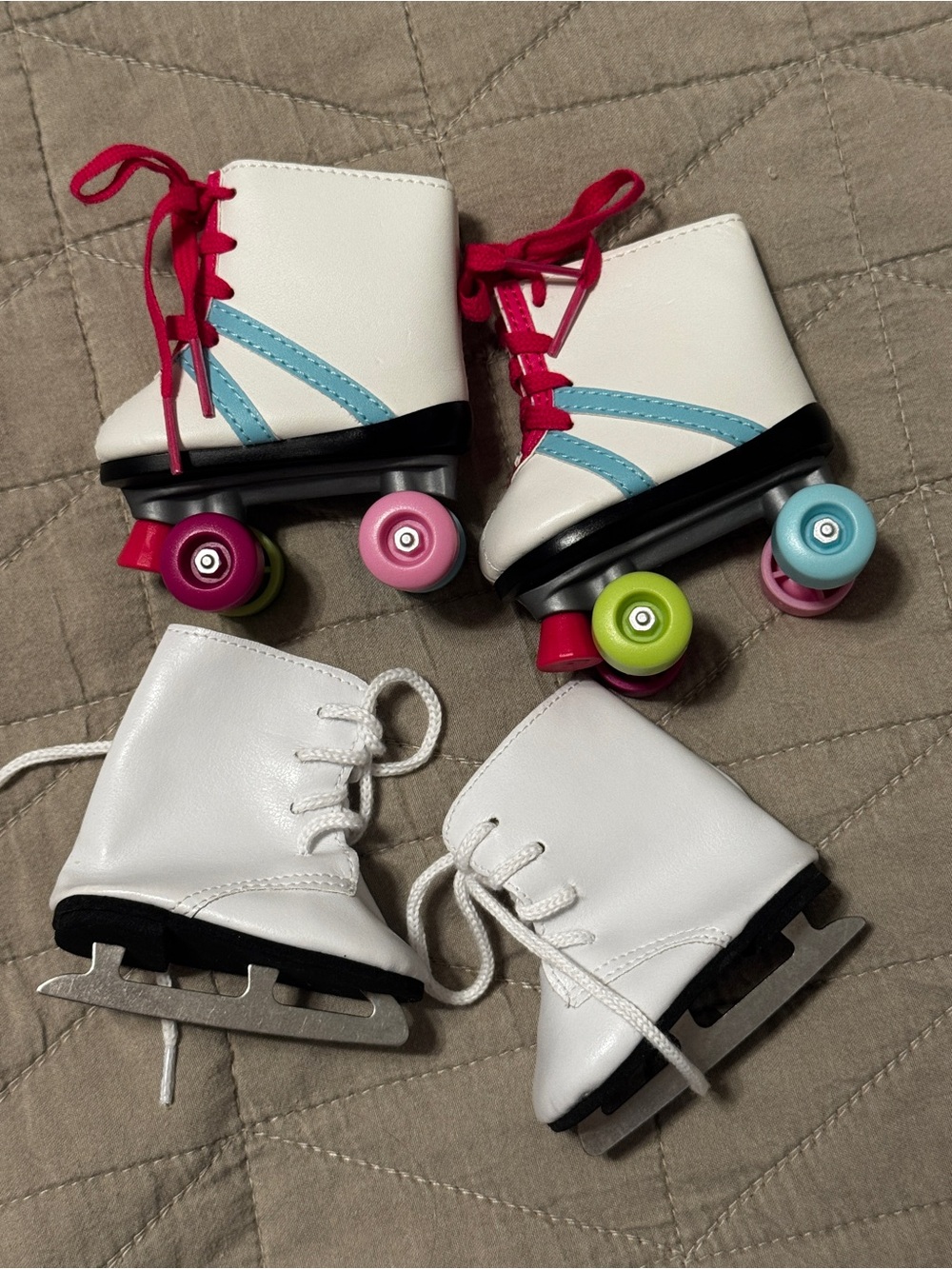 American Girl Doll Roller Skates and Ice Skates, 18” Doll